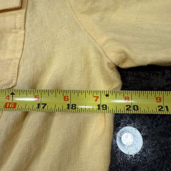 Chico’s yellow linen top - Picture 8 of 9